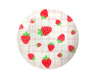 Glenview Strawberry Plaid Plate