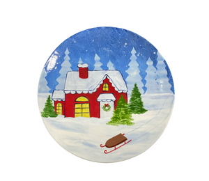 Glenview Christmas Cabin Plate