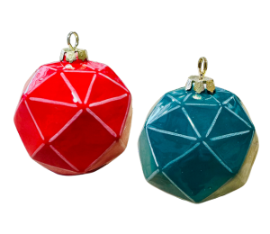 Glenview Jewel Toned Faceted Ornament