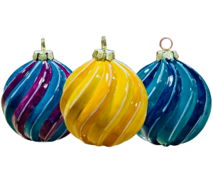 Glenview Jewel Toned Spiral Ornament